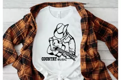 Country music svg, Cowboy Man with guitar player SVG, PNG Product Image 3