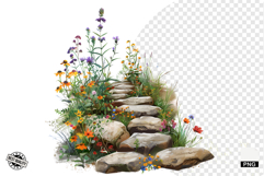 Wildflowers Pathway Clipart Product Image 1