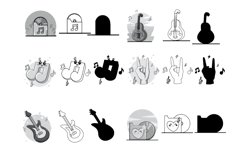 Music Icon Set 2 Procreate Brush Stamps, 105 Music Icons Product Image 8