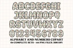 Christmas Alphabet png clipart, christmas doodle letters Product Image 2