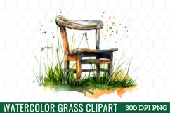 Watercolor Grass Clipart Product Image 1