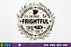 It's the most frightful time of the year SVG, Halloween Sign Product Image 2