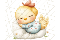 Sleeping Baby Animals PNG, Cozy Pajama Bedtime Clipart Png Product Image 4
