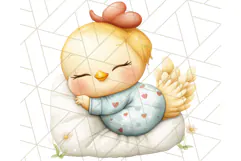 Sleeping Baby Animals PNG, Cozy Pajama Bedtime Clipart Png Product Image 4