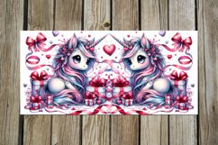 Valentine unicorn | 4 love watercolor mug Sublimation design Product Image 3