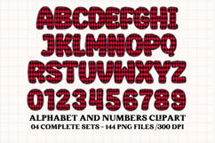 Christmas Alphabet png clipart, christmas letters doodle Product Image 2