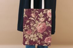 Wine Toile Digital Paper Pack, Vintage Floral Toile, Gingham Product Image 8