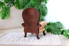 Miniature chair 1:12 scale digital download file laser cut Product Image 8