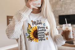 She is mom Sunflower PNG sublimation | Mother's Day PNG T-Sh Product Image 3