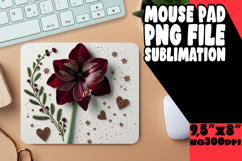 Blissful Mouse Pad Sublimation Ideas, 3D Flower Product Image 1