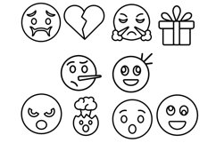 Emojis Set 2 Procreate Brush Stamps, 50 Emoji Stamps Product Image 8