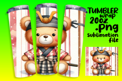 GRACEFUL 20oz PNG Tumbler Wrap , Teddy Bear Product Image 1