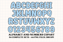 Pastel Patchwork Alphabet &amp; Numbers PNG Clipart Product Image 2