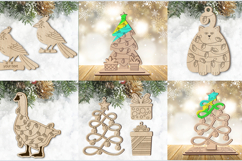 Christmas bundle laser cut, Ornament, Decoration svg layered Product Image 9