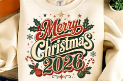 Merry Christmas 2026 PNG, Trending Christmas PNG, Christmas Product Image 1