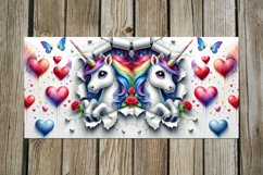 Valentine animals | unicorn mug love watercolor design Product Image 4