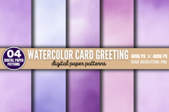 Watercolor Card Greeting Digital Paper Background PNG Product Image 1