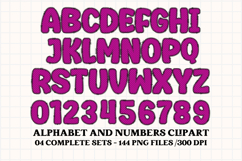 Birthday Girl Alphabet, birthday girl letters doodle clipart Product Image 2