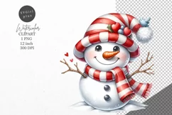 Christmas clipart, Snowman clipart, Winter sublimation Product Image 1