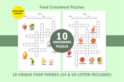 PreSchool 10 Food Crossword Activity Pages for Kids Product Image 8