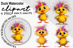 Duck Watercolor Clipart png Watercolor Clipart png Product Image 1