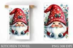 Christmas Kitchen Towel. Christmas Gnome Kitchen Towel Product Image 1