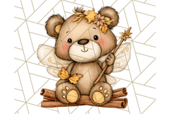 Fall Fairy Animal Clipart PNG, Woodland Creatures With Wings Product Image 4