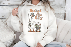 Hooked on Being Silly Goose PNG, Fishing Sublimation Design Product Image 7