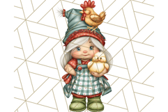 Farmer Gnome Clipart, Cute Farm Gnomes PNG Illustrations Product Image 4