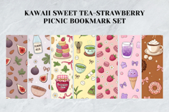 Kawaii Sweet Tea &amp; Strawberry Picnic Bookmark Set,Cute Fruit Product Image 8