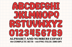 Christmas Alphabet png clipart, christmas letters doodle Product Image 2