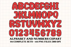 Christmas Alphabet png clipart, christmas letters doodle Product Image 2