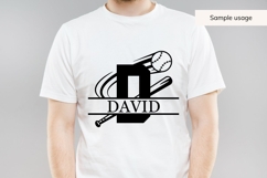 Baseball Split Monogram SVG Bundle 26 Letters Product Image 8