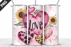 Lovely Hearts Tumbler Design | Valentine's Day Tumbler Wrap Product Image 5