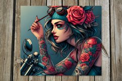 Motorcycle girl | Skinny tumbler sublimation design bundle Product Image 8