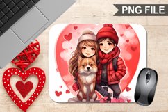 Dog Valentine's Day Sublimation Mouse Pad PNG Bundle Product Image 9