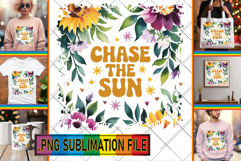Bright TOTE BAG Gift Ideas PNG, Flower Quote Product Image 1