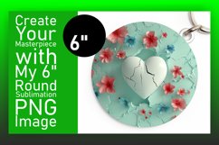 Romantic Round Ornament: 3D Heart Wall Design Product Image 1