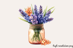 Spring Hyacinth Flower Clipart Bundle PNG Product Image 8
