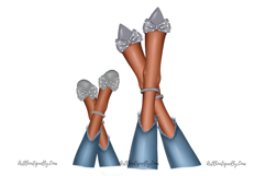 Mother and Daughter Legs Clipart Product Image 9