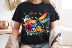Dragonfly PNG - Floral Butterfly Sublimation Design Product Image 8
