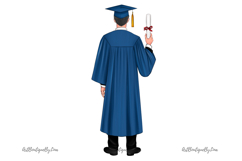 Graduate Boy Clipart, Class of 2025 PNG Product Image 8