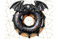 Realistic Halloween Donut Clipart PNG, Spooky Cute Sweets Product Image 4