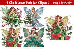 Christmas Fairies Clipart PNG Product Image 1