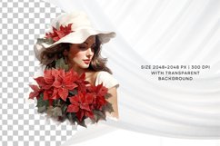 Christmas Poinsettia Clipart, Set of 20 Png Bundle Product Image 2