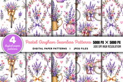 Pastel Gingham Seamless Patterns JPG Product Image 1