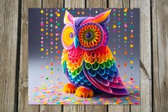 3D papercut Owl | skinny tumbler Sublimation design bundle Product Image 8