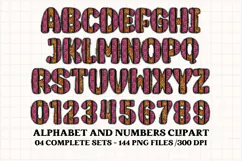 Rainbow Animal Alphabet png clipart, animal letters doodle Product Image 2