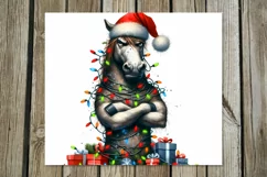 Christmas horse | funny Skinny tumbler sublimation designs Product Image 4