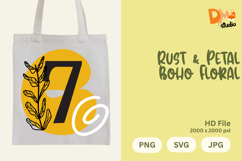 Rust &amp; Petal Boho Floral Monogram Product Image 1